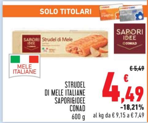 STRUDEL DI MELE ITALIANE SAPORI&IDEE CONAD