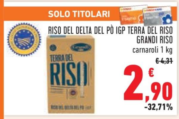 RISO DEL DELTA DEL PÒ IGP TERRA DEL RISO GRANDI RISO