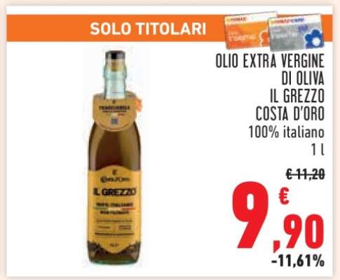 Olio Extra Vergine di Oliva Il Grezzo Costa d'Oro