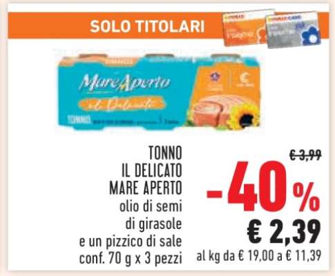 TONNO IL DELICATO MARE APERTO