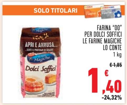 Farina '00' per Dolci Soffici Le Farine Magiche Lo Conte