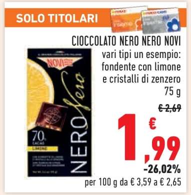 Cioccolato Nero Nero Novi