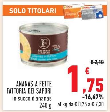 ANANAS A FETTE FATTORIA DEI SAPORI