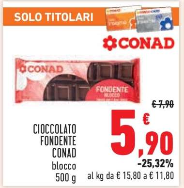Cioccolato Fondente Conad