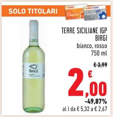 TERRE SICILIANE IGP BIRGI