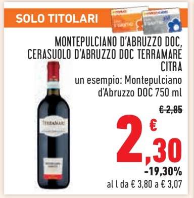 Montepulciano d'Abruzzo DOC, Cerasuolo d'Abruzzo DOC Terramarè Citra