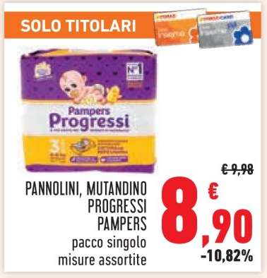 Pannolini, Mutandino Progressi Pampers