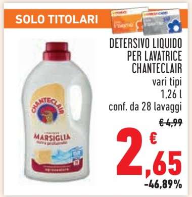 DETERSIVO LIQUIDO PER LAVATRICE CHANTECLAIR