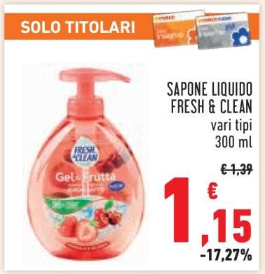 Sapone Liquido Fresh & Clean