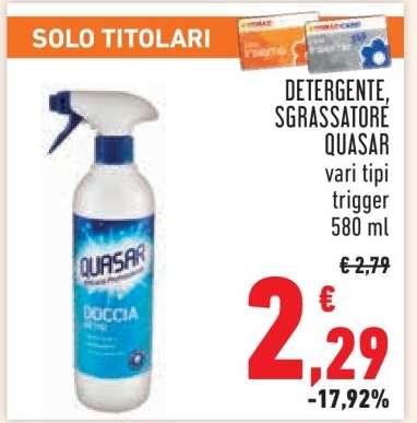 DETERGENTE, SGRASSATORE QUASAR