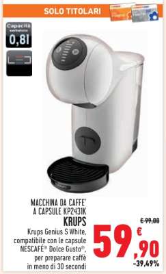 MACCHINA DA CAFFE’ A CAPSULE KP2431K