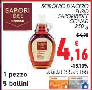 Sciroppo d'Acero Puro Sapori&Idee Conad