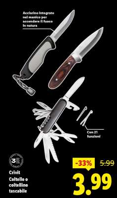CRIVIT Coltello o coltellino tascabile