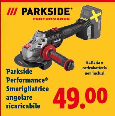 Parkside Performance® Smerigliatrice angolare ricaricabile