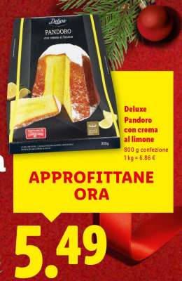 Deluxe Pandoro con crema al limone