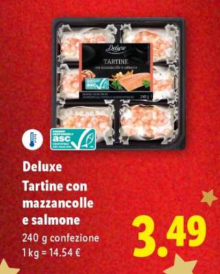 Deluxe Tartine con mazzancolle e salmone