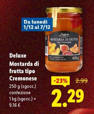 Deluxe Mostarda di frutta tipo Cremonese