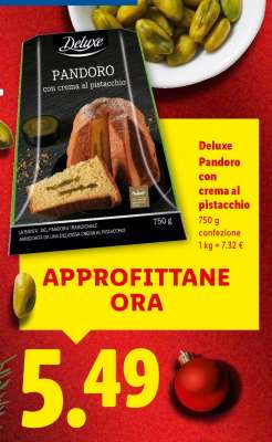 Deluxe Pandoro con crema al pistacchio