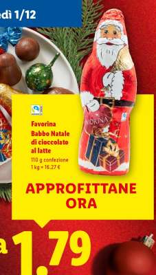 Favorina Babbo Natale di cioccolato al latte