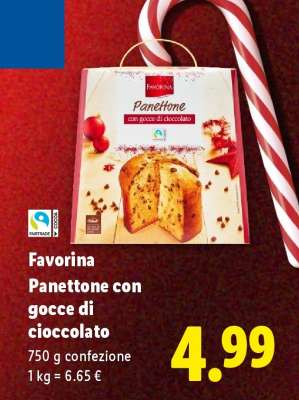 Favorina Panettone con gocce di cioccolato