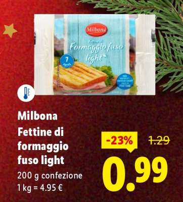 Milbona Fettine di formaggio fuso light