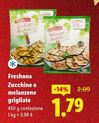 Freshona Zucchine o melanzane grigliate