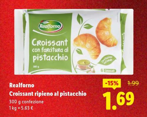 Realforno Croissant ripieno al pistacchio