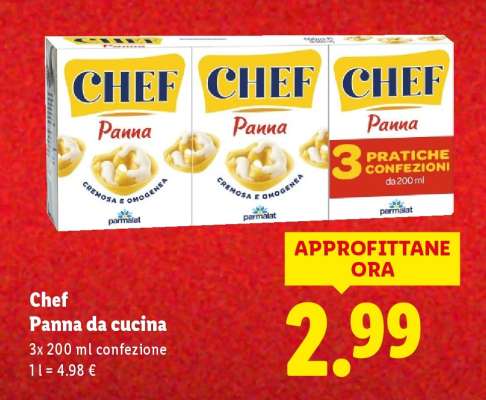 Chef Panna da cucina
