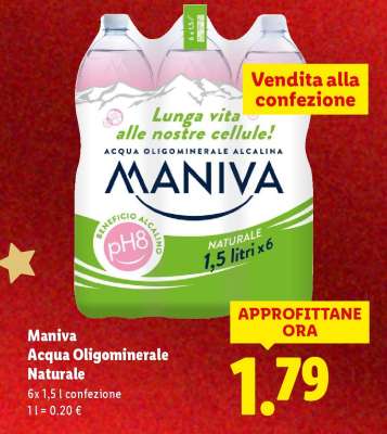 Maniva Acqua Oligominerale Naturale