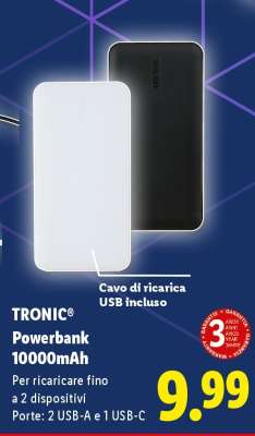 TRONIC Powerbank 10000mAh