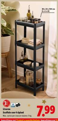Livarno Scaffale con 4 ripiani