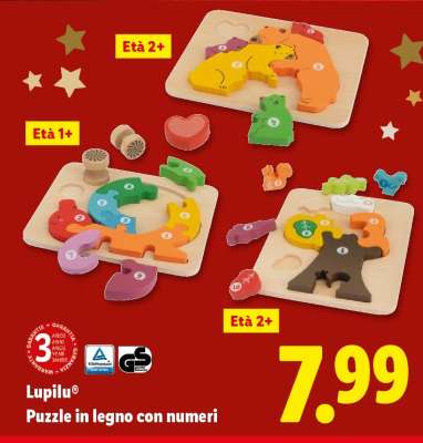 Lupilu Puzzle in legno con numeri