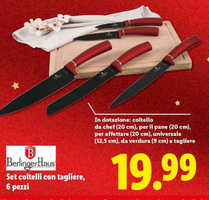 BerlingerHaus Set coltelli con tagliere, 6 pezzi