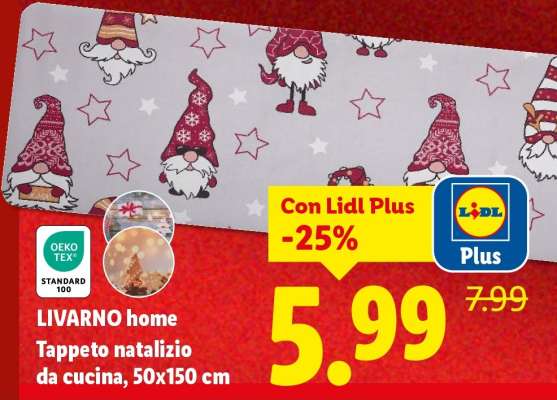 LIVARNO home Tappeto natalizio da cucina, 50x150 cm