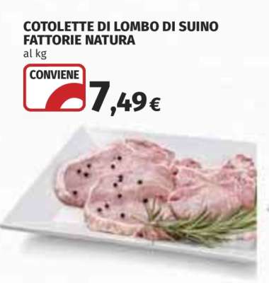 Cotolette di Lombo di Suino Fattorie Natura
