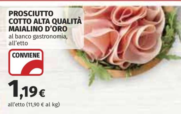 Prosciutto Cotto Alta Qualità Maialino D’Oro