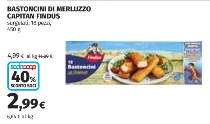 Bastoncini di Merluzzo Capitan Findus