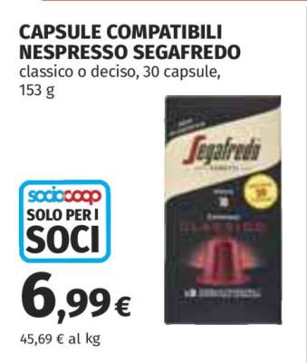 CAPSULE COMPATIBILI NESPRESSO SEGAFREDO