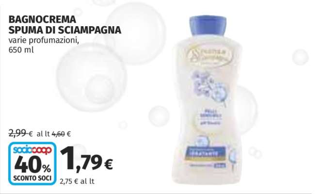 Bagnocrema Spuma di Sciampagna
