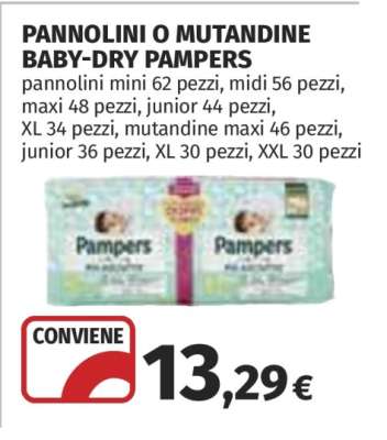 PANNOLINI O MUTANDINE BABY DRY PAMPERS