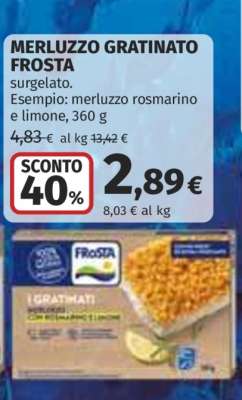 MERLUZZO GRATINATO FROSTA