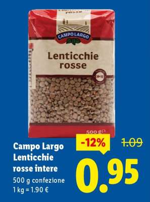Campo Largo Lenticchie rosse intere