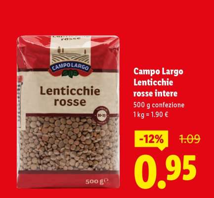 Campo Largo Lenticchie rosse intere