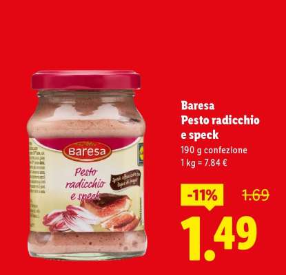 Baresa Pesto radicchio e speck