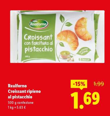 Realforno Croissant ripieno al pistacchio