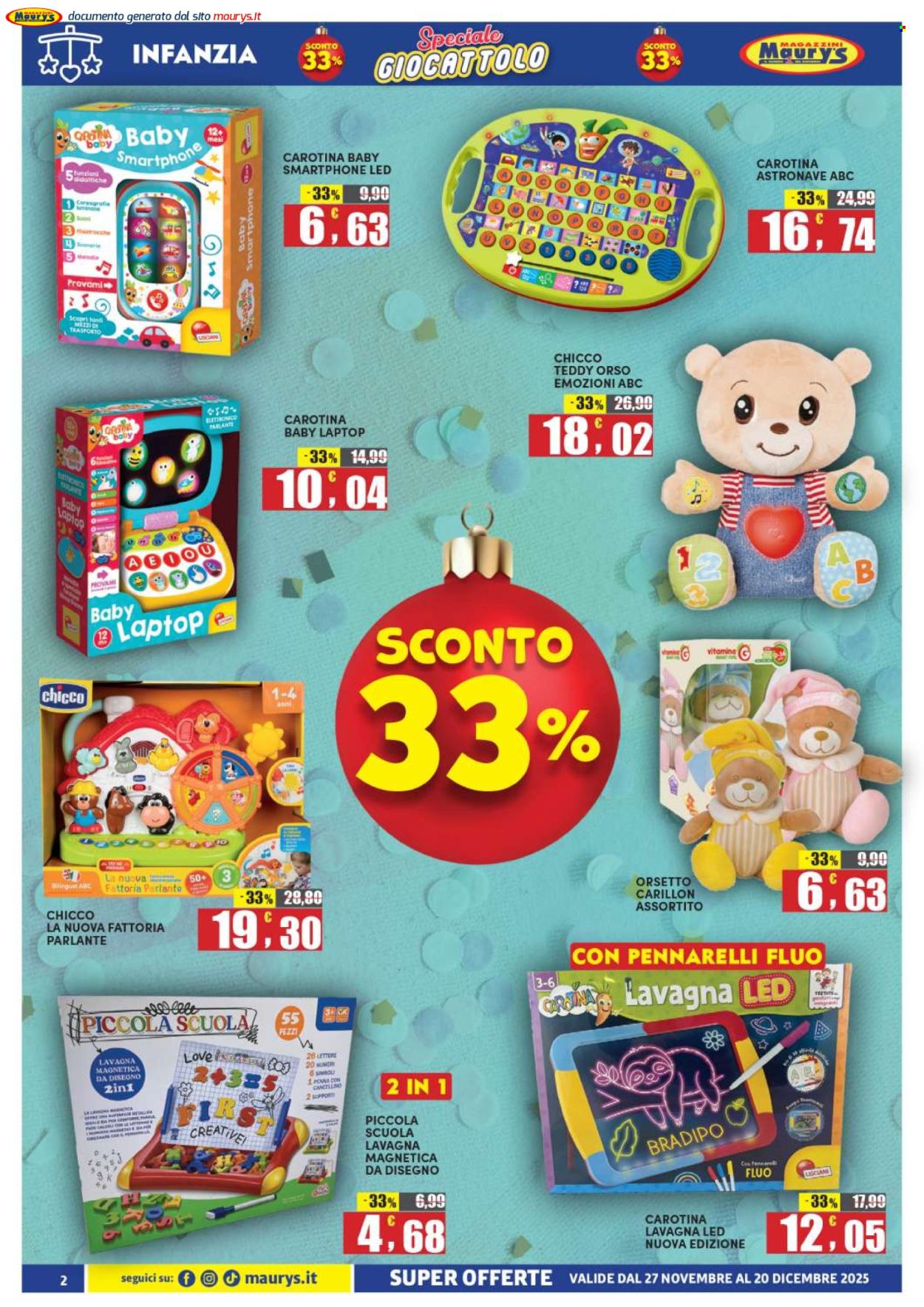 Volantino Maury's - 27/11/2025 - 20/12/2025. Pagina 2