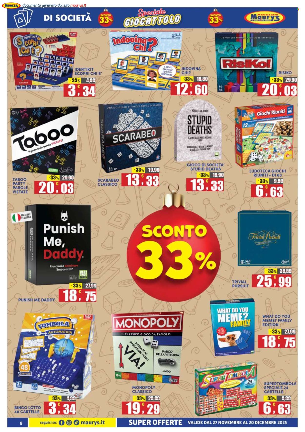 Volantino Maury's - 27/11/2025 - 20/12/2025. Pagina 8