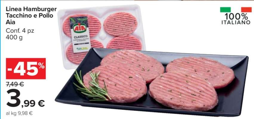 Linea Hamburger Tacchino e Pollo Aia