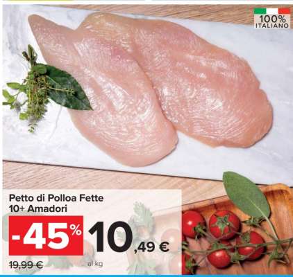 Petto di Pollo a Fette 10+ Amadori