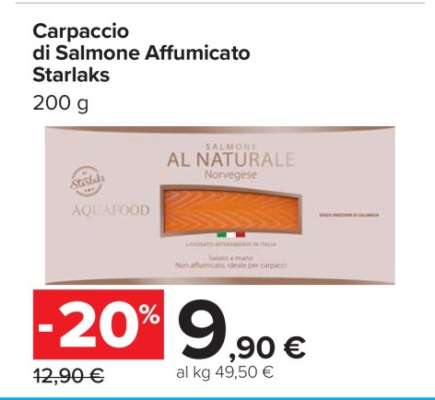 Carpaccio di Salmone Affumicato Starlaks
